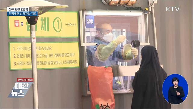 신규 336명···&#34;안정세면 설 연휴 전 방역 완화 검토&#34;