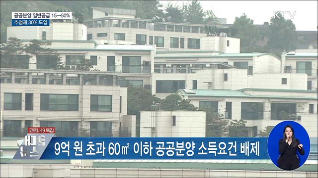 공공분양 일반공급 15→50&#37;···추첨제 30&#37; 도입