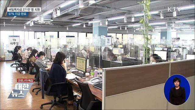 버팀목자금 271만 명 지원···97&#37; 지급 완료