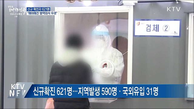 신규확진 621명···&#34;해이해진 방역의식 우려&#34;