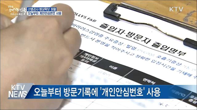 선제 진단검사 대응 유지···&#39;개인안심번호&#39; 사용 시작