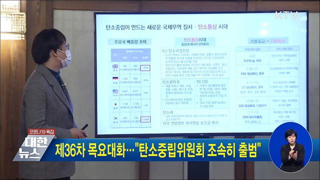 제36차 목요대화···&#34;탄소중립위원회 조속히 출범&#34;
