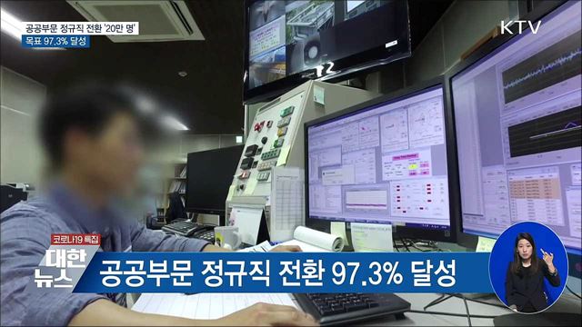 공공부문 정규직 전환 &#39;20만 명&#39;···목표 97.3&#37; 달성