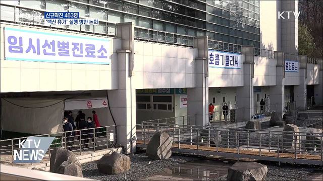 신규확진 463명···&#39;백신 휴가&#39; 실행 방안 논의