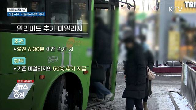 &#39;알뜰교통카드&#39; 사용지역·마일리지 대폭 확대