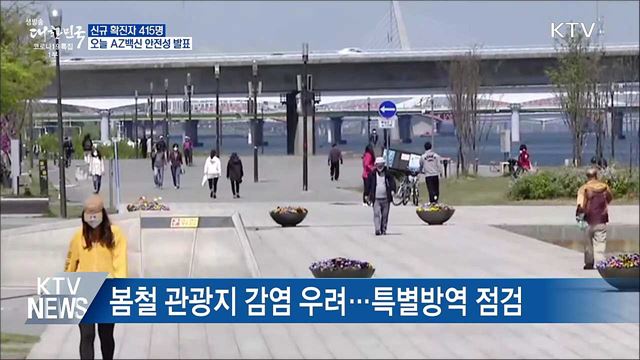 신규확진 415명···593명 2차 백신접종 완료