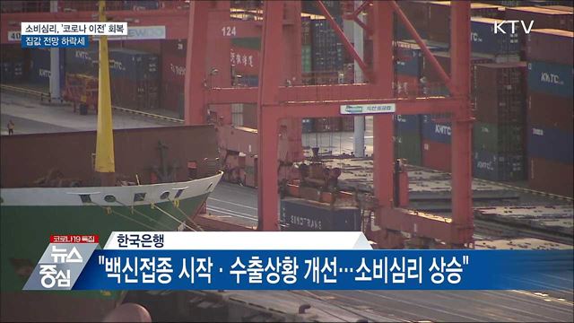 소비심리, &#39;코로나 이전&#39; 회복···집값 전망 하락세