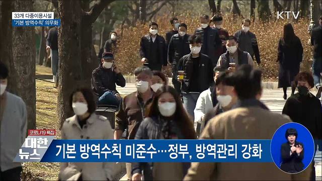 단계 구분 없이 33개 시설 &#39;기본 방역수칙&#39; 의무화
