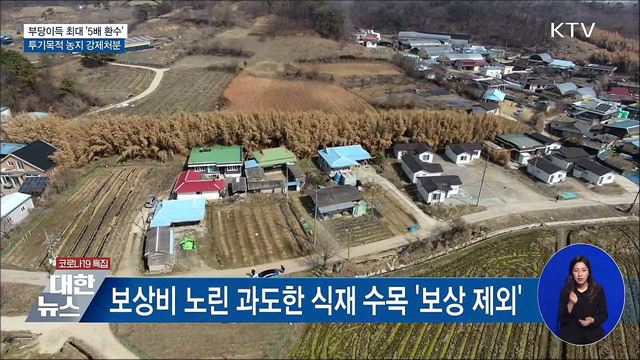 부당이득 &#39;5배 환수&#39;···투기목적 농지 강제처분