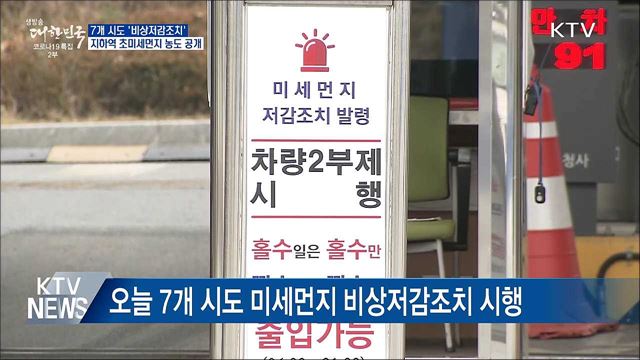 7개 시도 &#39;비상저감&#39;···지하역 초미세먼지 농도 공개