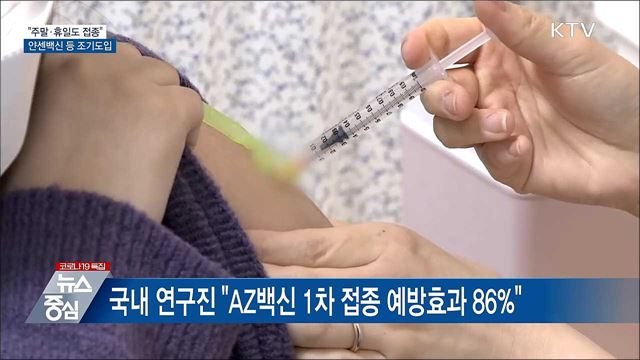 &#34;주말·휴일도 접종&#34;···얀센 등 기타백신 조기도입