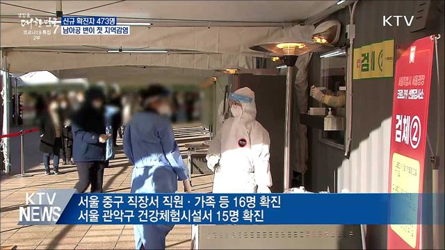 신규 473명···&#39;남아공 변이&#39; 지역감염 첫 확인