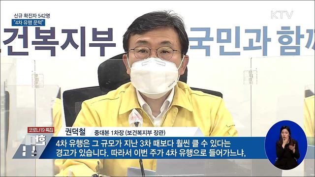 신규 확진 542명···&#34;4차 유행 문턱&#34;