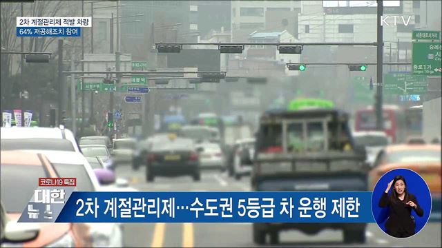 2차 계절관리제 적발 차량 64&#37; 저공해조치 참여