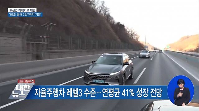 미래차 R&#38;D 올해 3천7백억 원 투입···&#39;25년까지 확대&#39;
