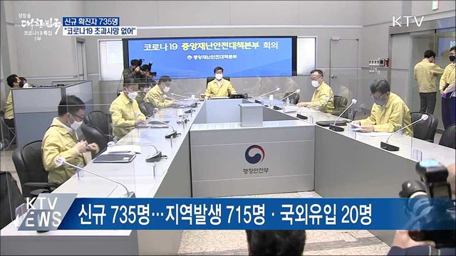 신규 735명···&#34;전국적 유행상황, 검사확대&#34;