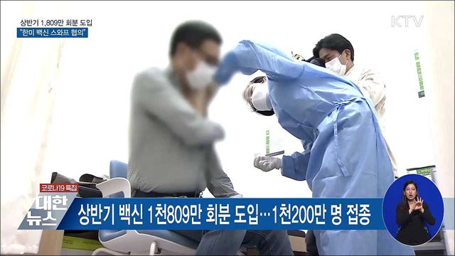 상반기 1천 2백만 명 접종···&#34;한미 백신 스와프 협의&#34;