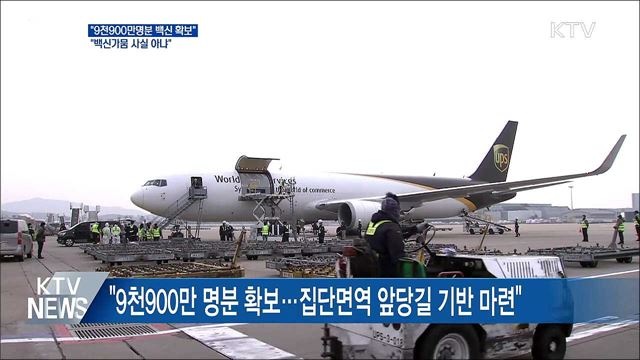 &#34;9천900만명분 백신 확보···백신가뭄 사실 아냐&#34;