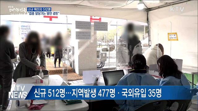 신규 512명···&#34;접종 앞당기는 방안 검토&#34;