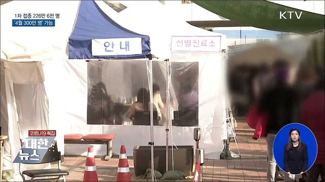 1차 접종 226만 6천 명···&#39;4월 300만 명&#39; 달성 가능