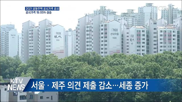 공동주택 공시가격 19.05&#37;↑···의견 제출 4만 9천 건