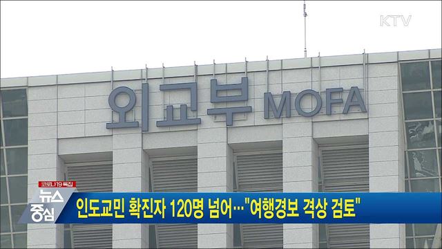 인도 교민 확진자 120명 넘어···&#34;여행경보 격상 검토중&#34;
