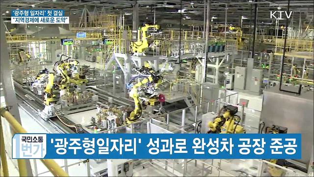 '광주형일자리' 결실···"지역경제에 새 도약"