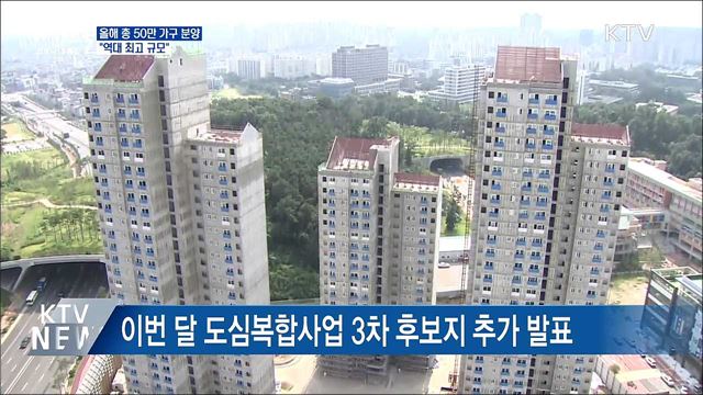 올해 총 50만 가구 분양···&#34;역대 최대 규모&#34;
