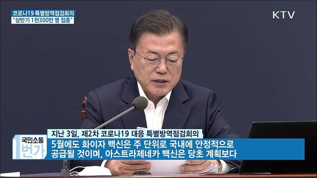 특별방역점검회의···"상반기 1천300만 명 접종"