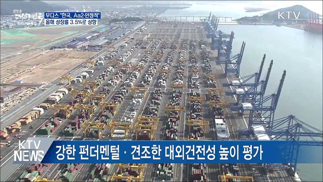 무디스, 한국 신용등급 &#39;Aa2, 안정적&#39; 유지