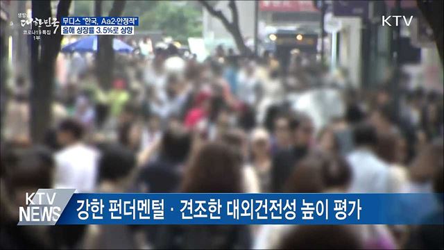 무디스, 한국 신용등급 &#39;Aa2, 안정적&#39; 유지