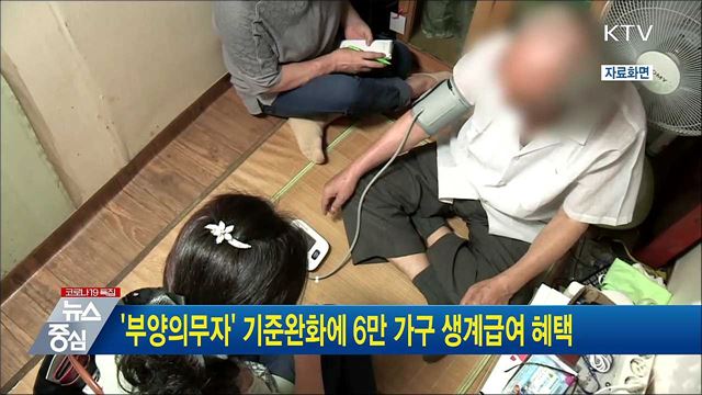 &#39;부양의무자&#39; 기준완화에 6만가구 생계급여 혜택