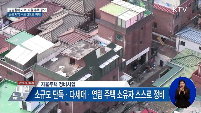 &#39;공공참여 가로주택·자율주택&#39; 정비사업 공모