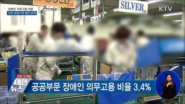 장애인 &#39;의무고용 미달&#39; 모든 공공기관 명단 공개