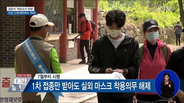 접종자 &#39;제한조치 완화&#39;···모임 인원제한 제외
