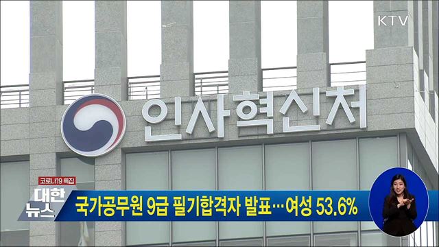 국가공무원 9급 필기합격자 발표···여성 53.6&#37;