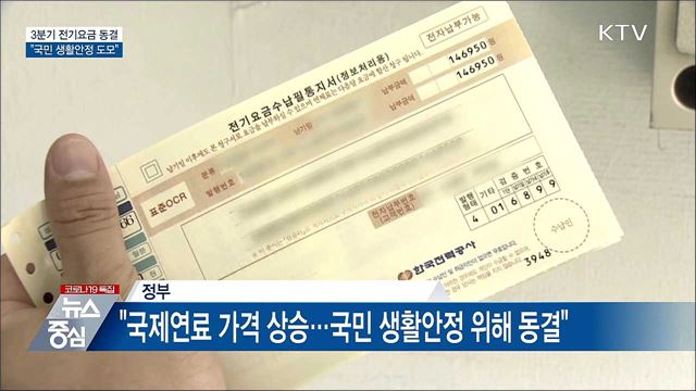 3분기 전기요금 동결···&#34;국민 생활안정 도모&#34;