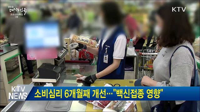 소비심리 6개월째 개선···&#34;백신접종 영향&#34;