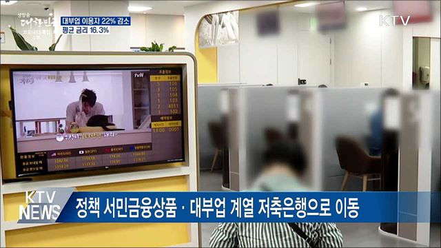 지난해 대부업 이용자 11.8&#37; 감소···평균 금리 16.3&#37;