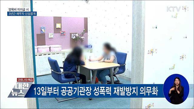 양육비 미지급 시 3년간 채무자 신상공개