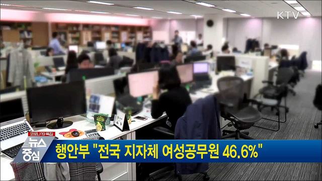 행안부 &#34;전국 지자체 여성공무원 46.6&#37;&#34;