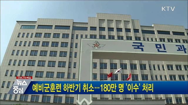 예비군훈련 하반기 취소···180만 명 &#39;이수&#39; 처리