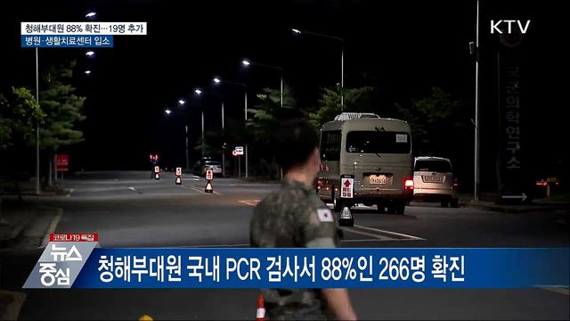 청해부대원 88% 확진···병원·생활치료센터 입소