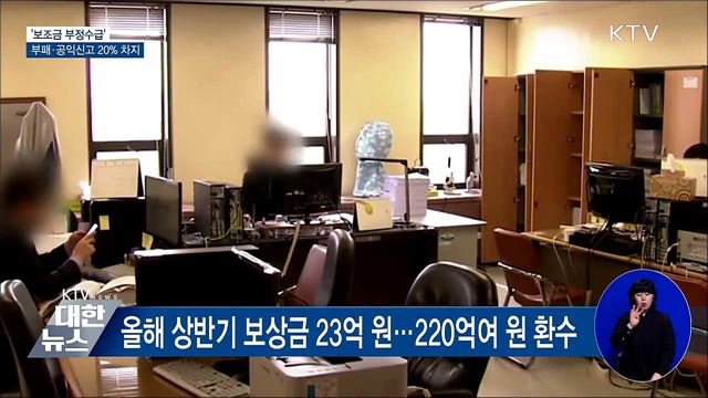 부패·공익신고 5건 중 1건은 &#39;보조금 부정수급&#39;