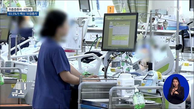 &#34;위중증환자·사망자 93.5&#37; 백신 미접종&#34;