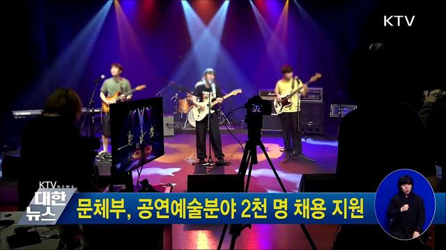 문체부, 공연예술분야 2천 명 채용 지원