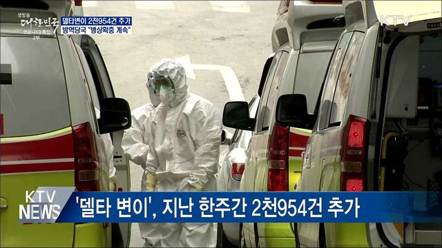 델타변이 2천954건 추가···&#34;병상확충 계속&#34;