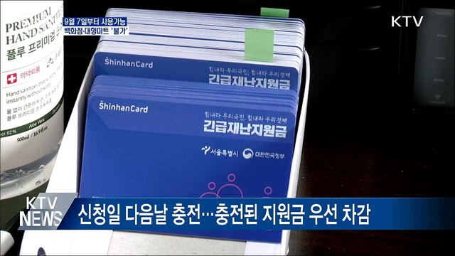 9월 7일부터 사용가능···백화점·대형마트 &#39;불가&#39;