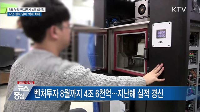 8월 벤처투자 4조 6천억···작년 실적 넘어 &#39;역대 최대&#39;