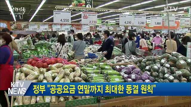 정부 &#34;공공요금 연말까지 최대한 동결 원칙&#34;